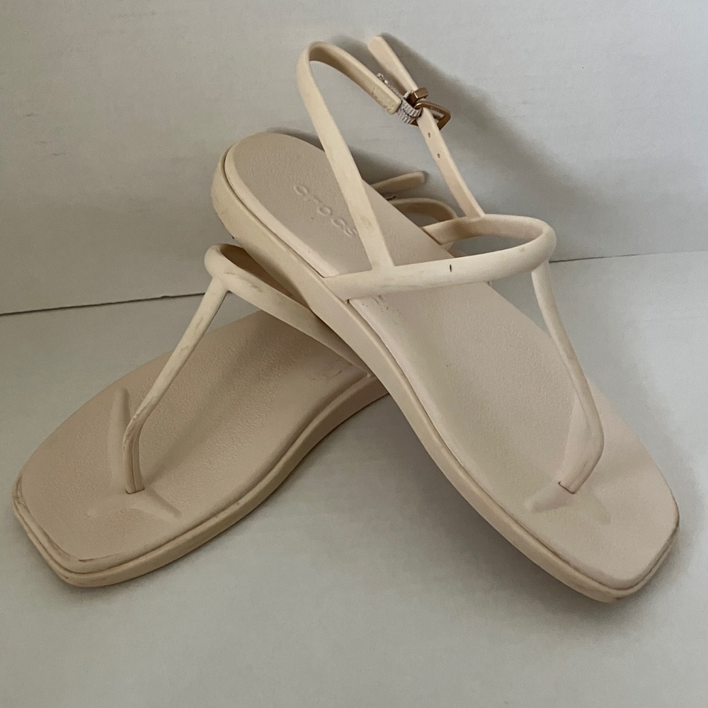 Crocs Women’s Miami Thong Flip Cream Sandals